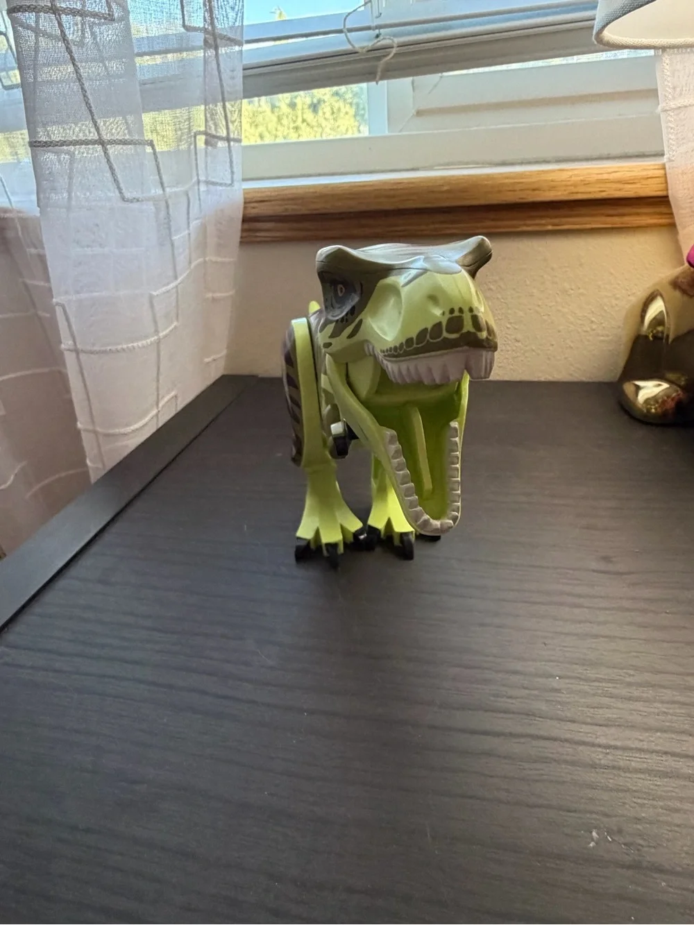 Lego Green and Black T-Rex Dinosaur Figure